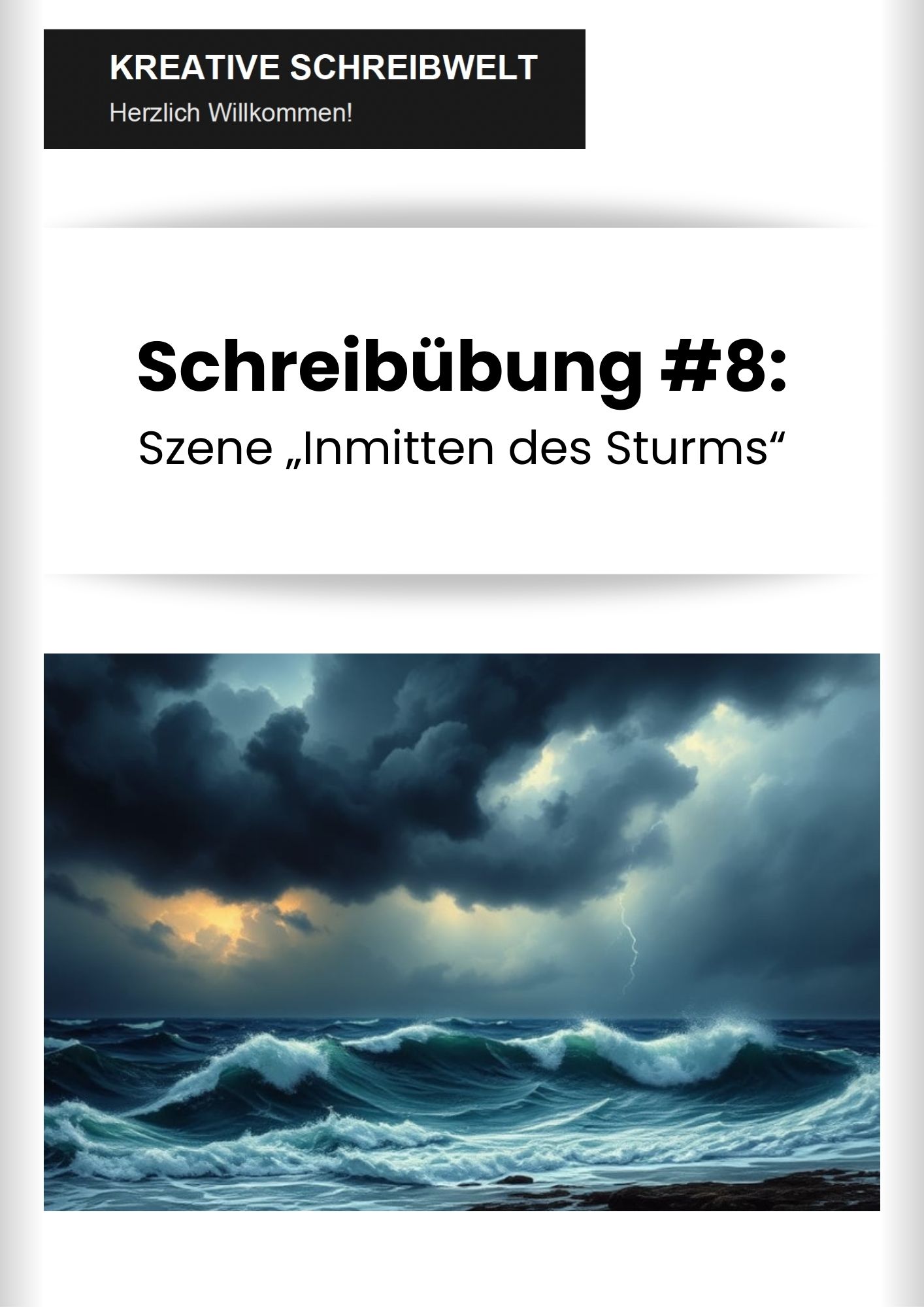 Schreibübung #8 Szene „Inmitten des Sturms“